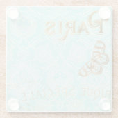  Paris Gold Design Glazen Onderzetter (Achterkant)