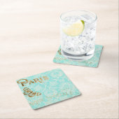 Paris Gold Design Kartonnen Onderzetters (Insitu)