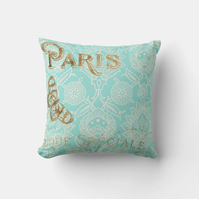  Paris Gold Design Kussen (Voorkant)