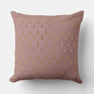 Paris Gold Eiffel Tower Decorative PIllow Kussen