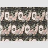 Paris Gold  Floral Black Ephemera ontkoppeling Tissuepapier (Voorkant)