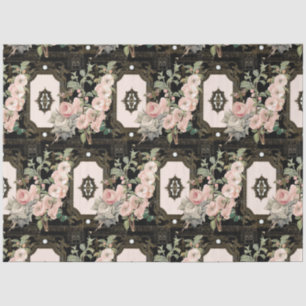 Paris Gold  Floral Black Ephemera ontkoppeling Tissuepapier