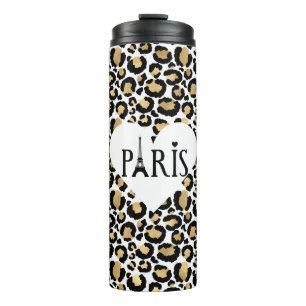 Paris Gold Leopard Thermosbeker