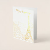 Paris Gold of Silver Foil Jubileum Kaart -Custom (Voorkant)