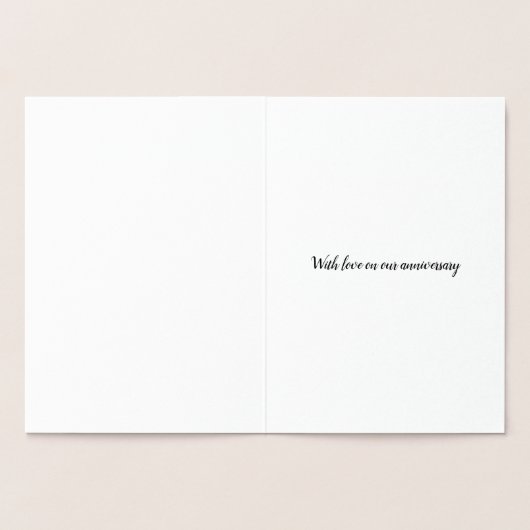 Paris Gold of Silver Foil Jubileum Kaart -Custom (Binnen)