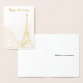 Paris Gold of Silver Foil Jubileum Kaart -Custom (Display)