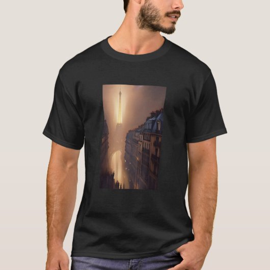 Paris Gothic City Dark Academia Gothic Fantasy T-shirt (Voorkant)