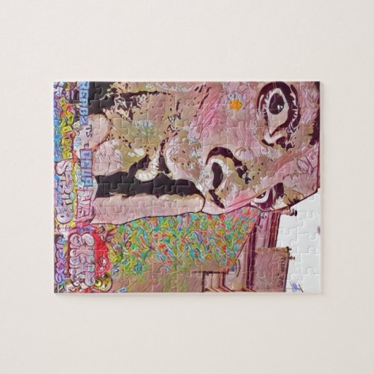 Paris graffiti Pomipidou Museum Legpuzzel (Horizontaal)