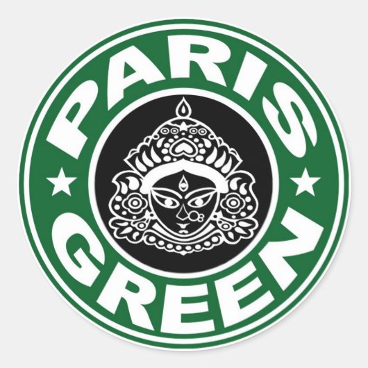 Paris Green Durga Sticker (Voorkant)