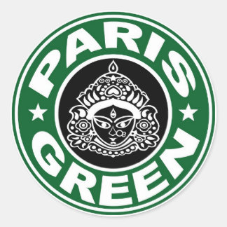 Paris Green Durga Sticker