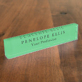 Paris Green Unique Original Professional Naambordje (Zijkant)