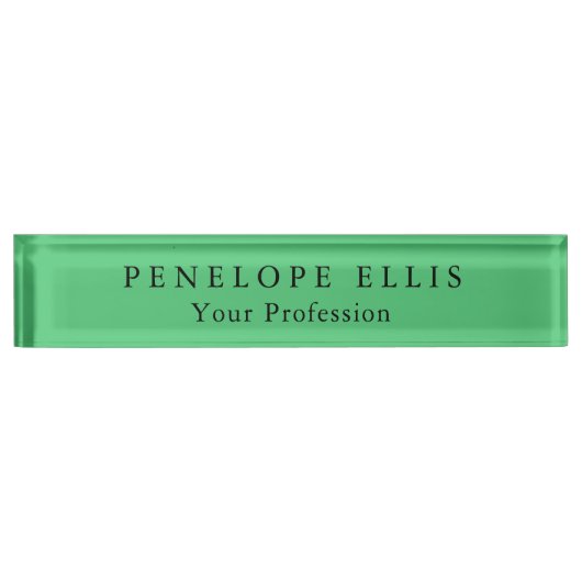 Paris Green Unique Original Professional Naambordje (Voorkant)