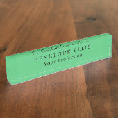 Paris Green Unique Original Professional Naambordje (Zijkant)