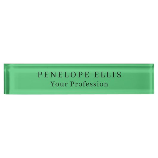 Paris Green Unique Original Professional Naambordje (Voorkant)