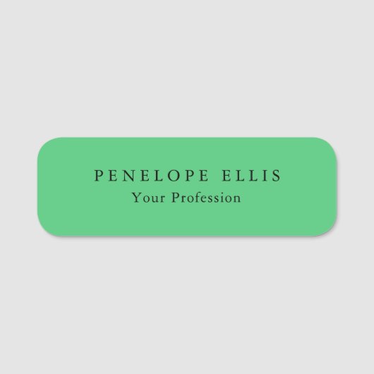 Paris Green Unique Original Professional Naamplaatje (Voorkant)