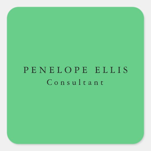 Paris Green Unique Original Professional Vierkante Sticker (Voorkant)