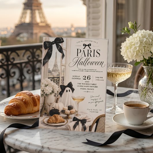 Paris Halloween-feest uitnodiging | Elegante Frans