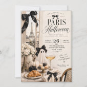 Paris Halloween-feest uitnodiging | Elegante Frans (Voorkant)