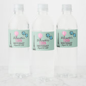 Paris Happy Birthday Water Bottle Label Waterfles Etiket (Flessen)