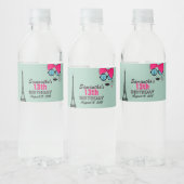 Paris Happy Birthday Water Bottle Label Waterfles Etiket (Flessen)