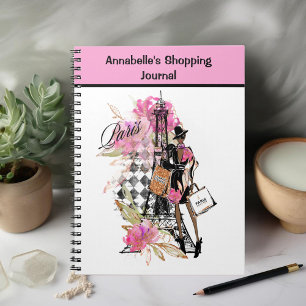 Paris Harlequin Shopping Girl Notitieboek
