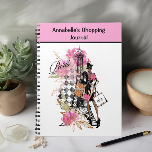 Paris Harlequin Shopping Girl Notitieboek