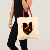 Paris Hart Eiffeltoren Budget Boodschappentas Tote Bag (Voorkant (product))