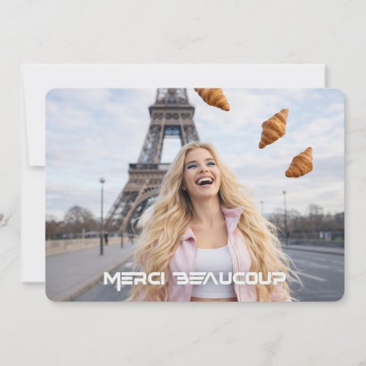 PARIS - HARTELIJK DANK BEDANKKAART (Voorkant)