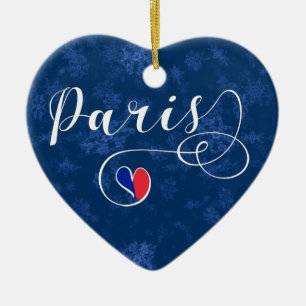 Paris Heart, Ornament met kerstbomen, Frankrijk