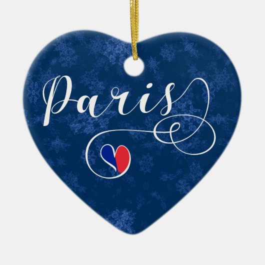 Paris Heart, Ornament met kerstbomen, Frankrijk (Voorkant)