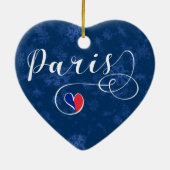 Paris Heart, Ornament met kerstbomen, Frankrijk (Achterkant)
