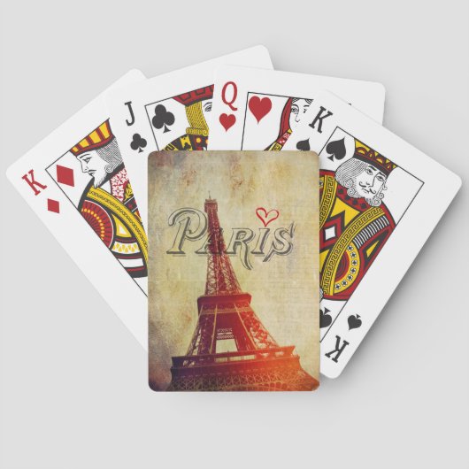 Paris Heart Speelkaarten (Achterkant)