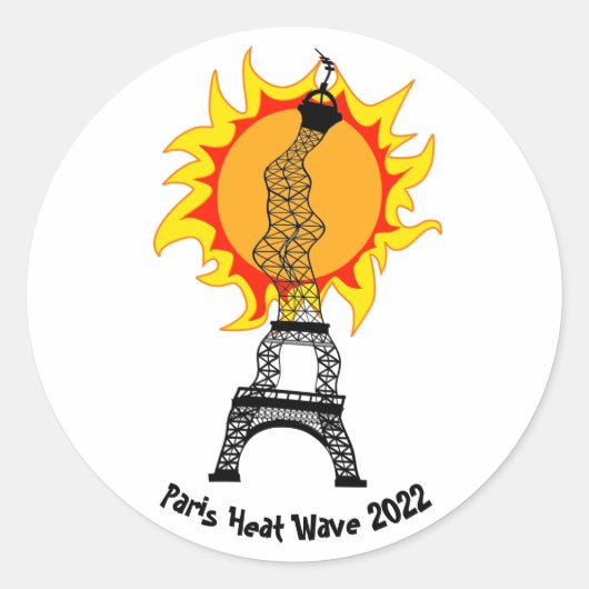 Paris Heat Wave 2022 Classic Round Sticker (Voorkant)