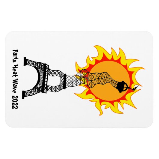 Paris Heat Wave 2022 Magnet Magneet (Horizontaal)