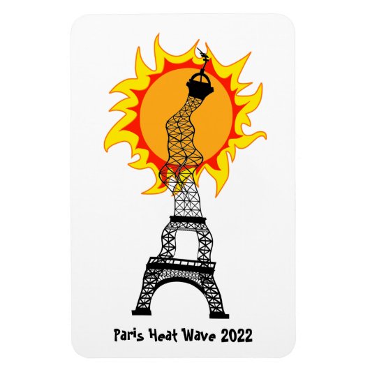 Paris Heat Wave 2022 Magnet Magneet (Verticaal)