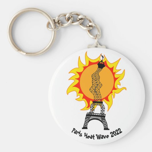 Paris Heat Wave 2022 Sleutelhanger (Voorkant)