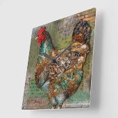 Paris Hen Clock Vierkante Klok (Hoek)