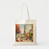 Paris Herfst Vintage Markt Mode Tote Bag (Voorkant)