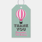 Paris Hete Luchtballon Verjaardag Bedankt Cadeau L Cadeaulabel (Voorkant)