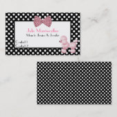 Paris High Mode Roze Rodle Rodle Rodle Kaart Contactkaartje (Voorkant / Achterkant)