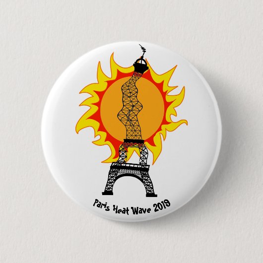 Paris hittegolf 2019 ronde button 5,7 cm (Voorkant)