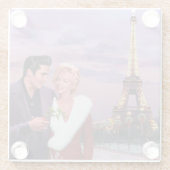 Paris Holiday Glazen Onderzetter (Achterkant)