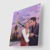 Paris Holiday Vierkante Klok (Hoek)