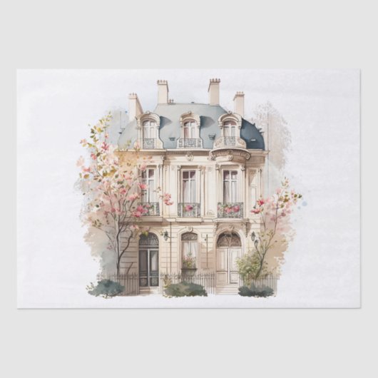 Paris Home Waterverf Tissuepapier (Voorkant)