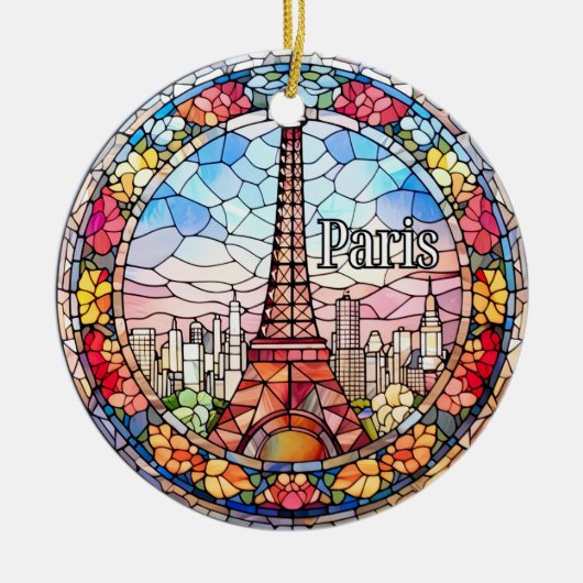 Paris Honeymoon Keramisch Ornament (Voorkant)