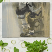 Paris Horse Market 1855 Theedoek (Gevouwen)