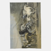 Paris Horse Market 1855 Theedoek (Verticaal)