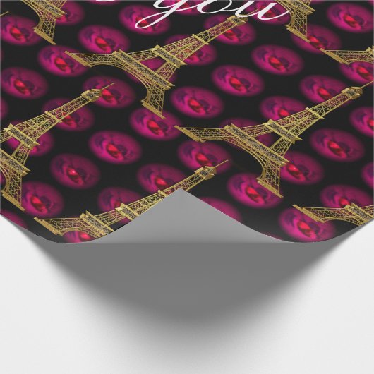 Paris Hot Villa Elegant Customize Cadeaupapier (Hoek)