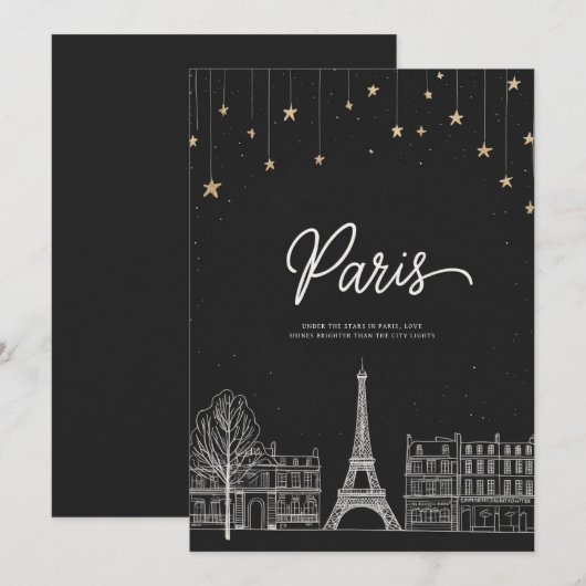 Paris I Flat Kaart (Voorkant / Achterkant)