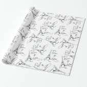 Paris I Love You Pattern ID914 Cadeaupapier (Uitgerold)